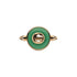 Gucci Interlocking Ring in pink gold, green agate and diamond YBC786547002